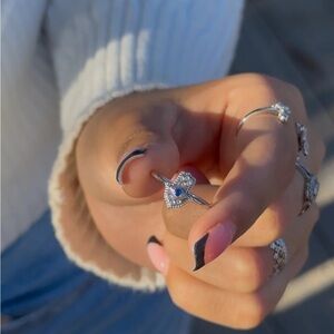 Sterling Silver 925 Hamsa Protection Ring